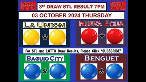 stl la union 3rd draw today|STL 3RD Draw 7PM Result La Union Nueva Ecija Baguio .
